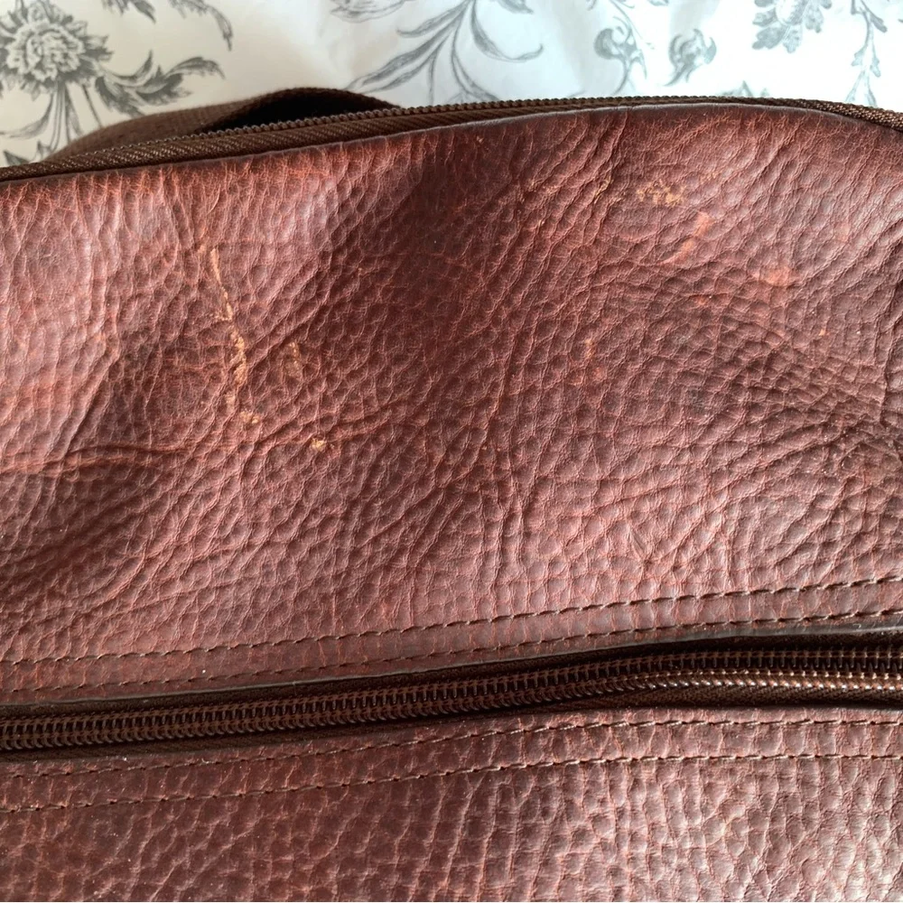 Vintage Duluth‎ Trading Lifetime Brown Leather Travel Messenger Crossbody Bag